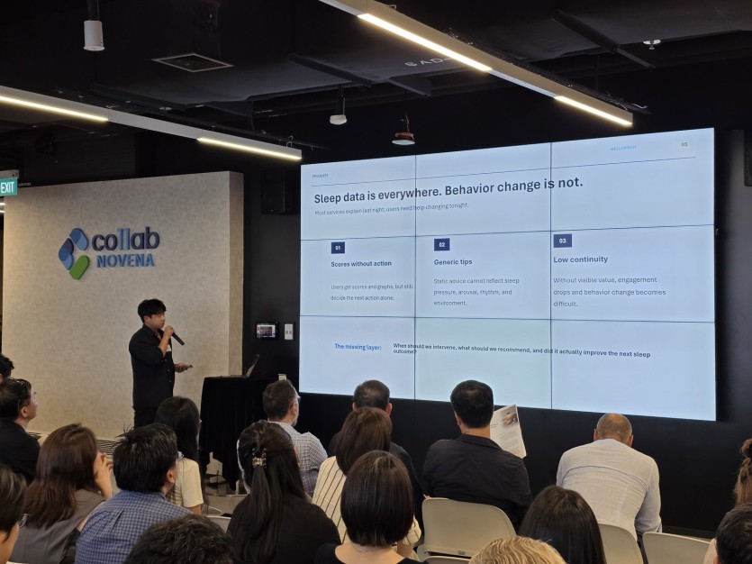 벨렌텍(주) 싱가포르 Innovation Bridge 발표 현장